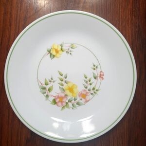 Vintage Corelle Corning Windsor Rose 8.5 Inch Floral Salad Plate, Set Of 4 USA